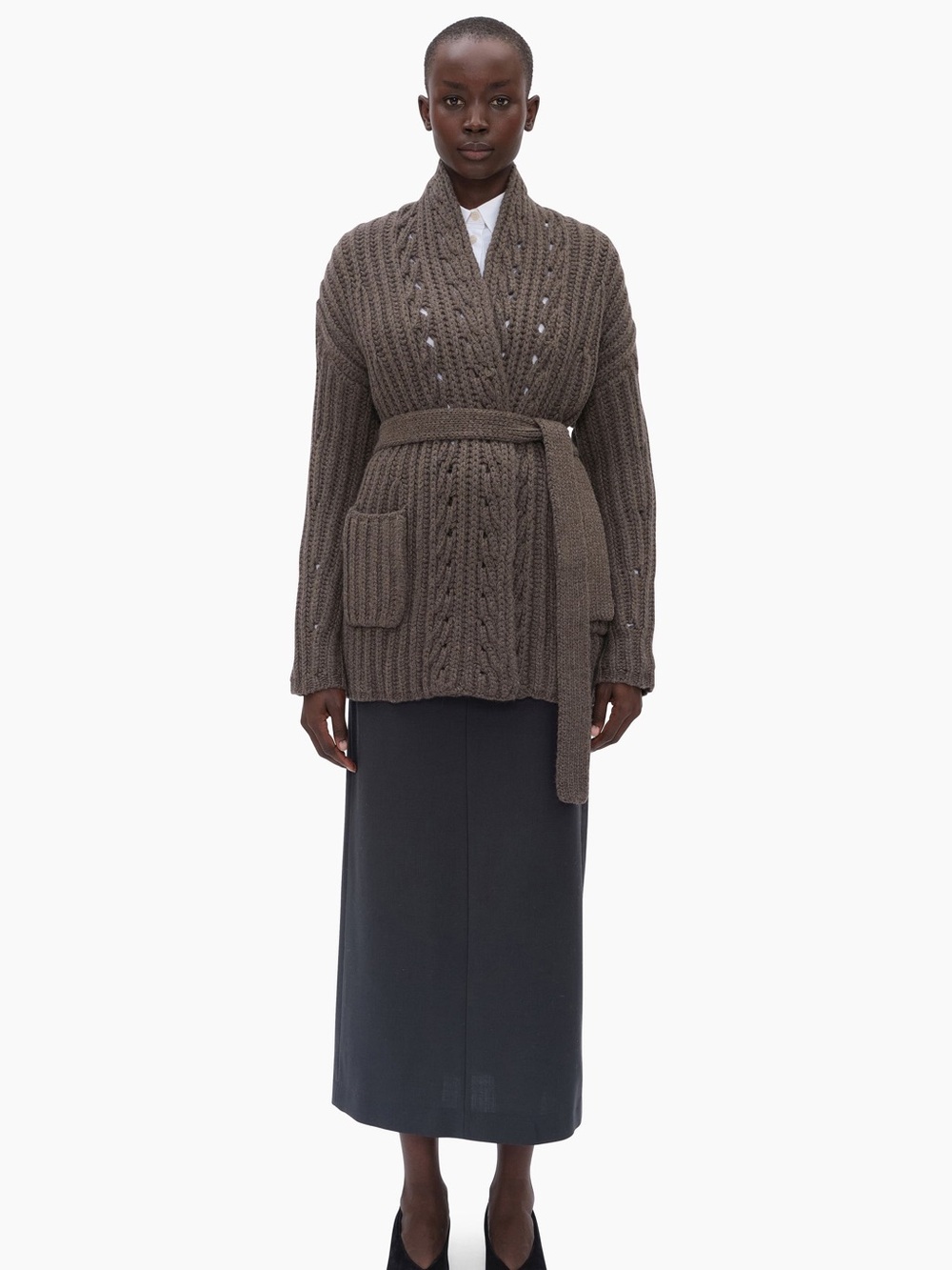 arch4 cashmere Nottingham Cardigan Olive